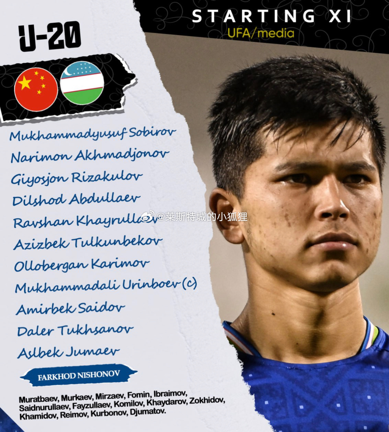  補時第2分鐘丟球！中國U20國青半場0-1落后烏茲別克斯坦U20
