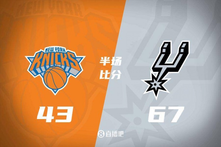  花了？馬刺半場4人得分上雙67-43領先尼克斯24分 唐斯19分